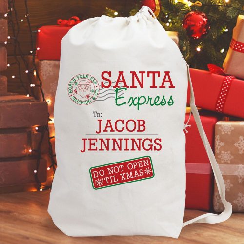 Personalized Santa Express Gift Sack