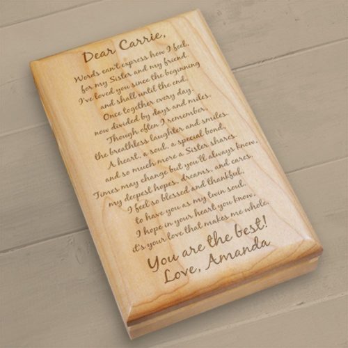 To My Sister... Personalized Valet Box