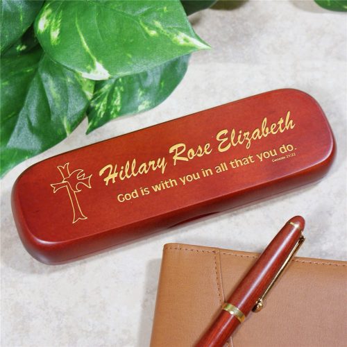 Religious Rosewood Pen Set