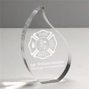 Personalized Firefighter Flame Keepsake