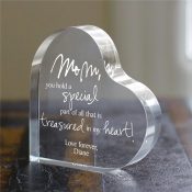 Engraved Treasured In My Heart Keepsake