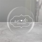Engraved We Do Cake Topper
