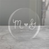 Engraved Initials Cake Topper