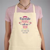 Personalized My Favorite People Call Me Floral Natural Apron