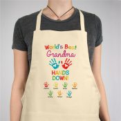 Personalized World's Best Hands Down Natural Apron