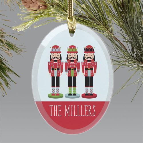 Personalized Nutcracker Oval Glass Ornament