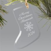 Merry Christmas Stocking Holiday Ornament