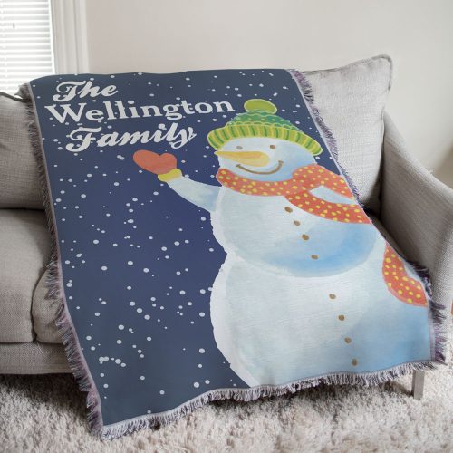 Snowman Tapestry Throw