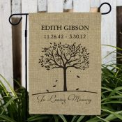 In Loving Memory Personalized Burlap Flag