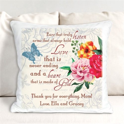 Personalized Mother's Throw Pillow