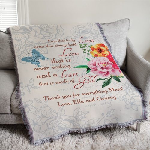 Personalized Mother's Afghan Throw