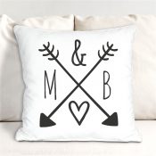 Arrows & Initials Throw Pillow