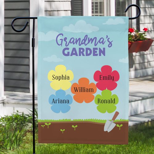 Personalized Grandma's Gard Yard Flag