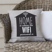 Personalized Home Is Where The Wifi Is Throw Pillow