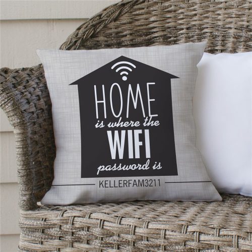 Personalized Home Is Where The Wifi Is Throw Pillow