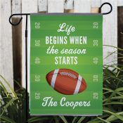 Personalized Football Family Garden Flag