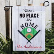 Personalized baseball family garden flag