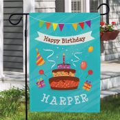 Personalized Happy Birthday Garden Flag