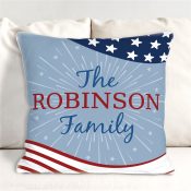 Personalized Patriotic Throw Pillow