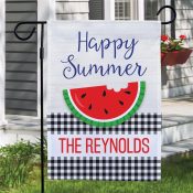 Personalized Happy Summer Garden Flag