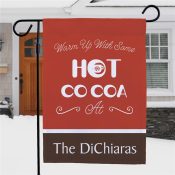 Personalized Hot Cocoa Garden Flag