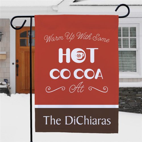 Personalized Hot Cocoa Garden Flag