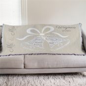 Personalized Wedding Bells Word Art Afghan Throw