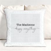 Personalized Happy Everything Throw Pillow