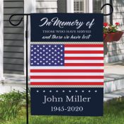 Personalized Patriotic Memorial Garden Flag