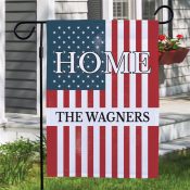 Personalized Patriotic Home Garden Flag