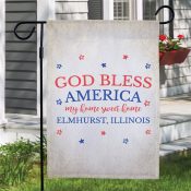 Personalized God Bless America Garden Flag