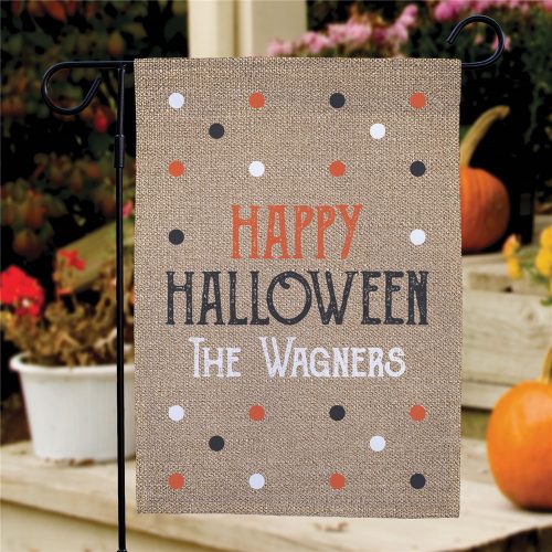 Personalized Happy Halloween Garden Flag