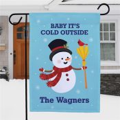 Personalized Baby It's Cold Outside Garden Flag
