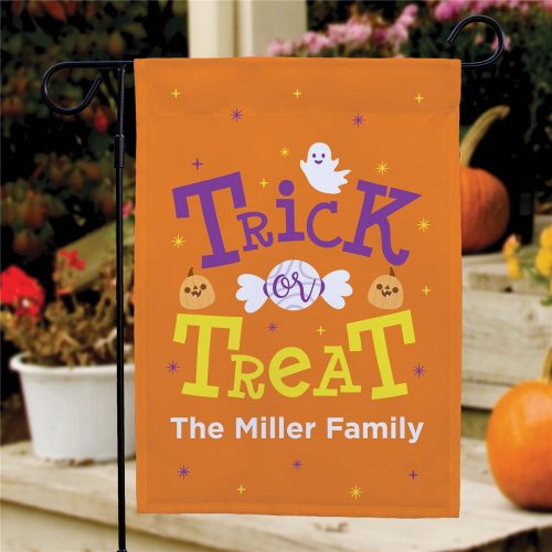 Personalized Trick or Treat Garden Flag