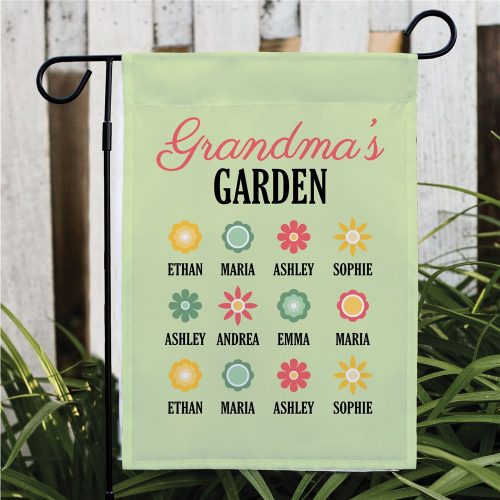 Personalized Grandma's Garden Garden Flag