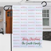Personalized Merry Christmas Garden Flag