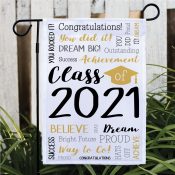 Class of 2021 Word Art Garden Flag