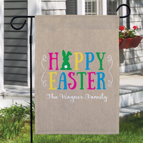 Personalized Happy Easter Garden Flag