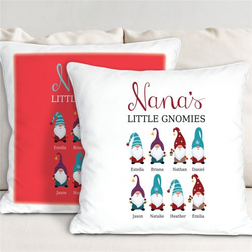 Personalized Little Gnomies Throw Pillow