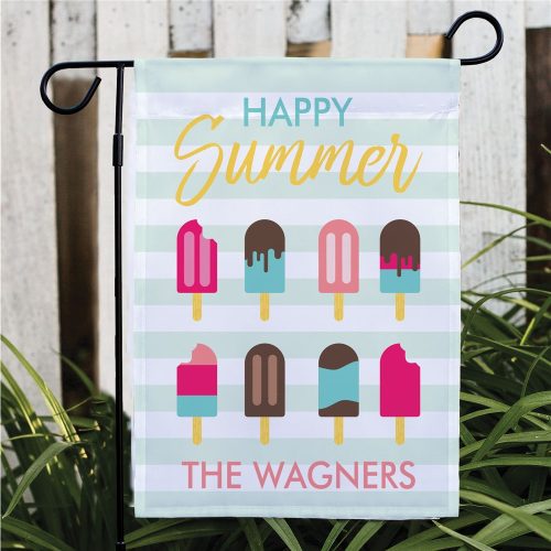 Personalized Happy Summer Garden Flag