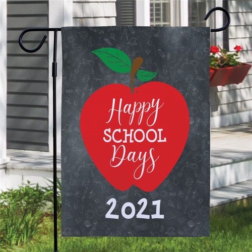 Personalized Happy School Days Garden Flag