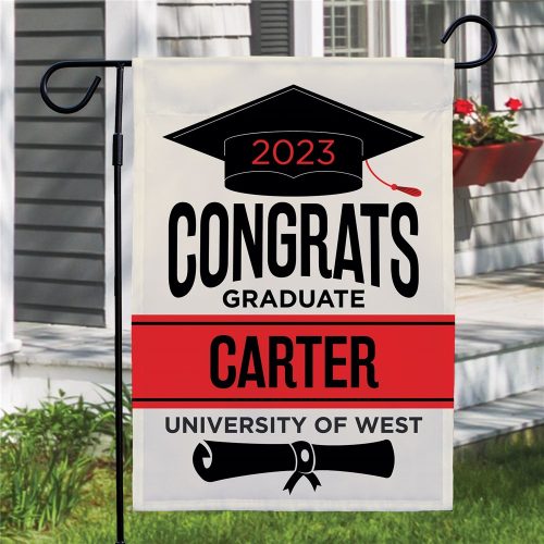Personalized Congrats Graduate Garden Flag