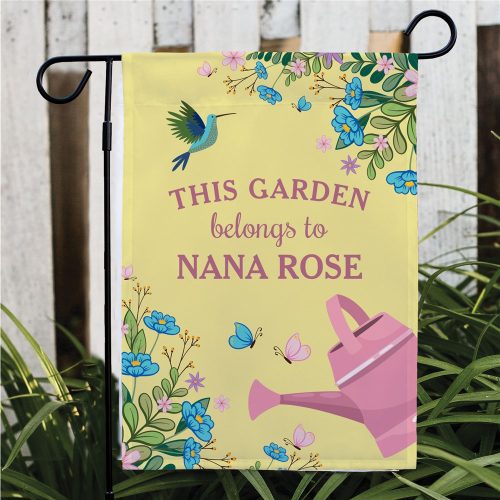 Personalized This Garden Belongs to Garden Flag