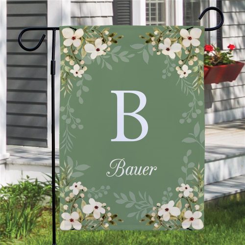 Personalized Pretty Flowers Garden Flag
