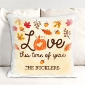 Personalized Love this time of year Throw Pillow