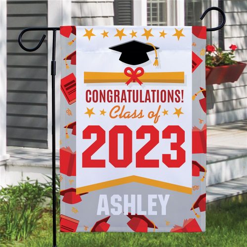 Personalized Congratulations Class of Garden Flag