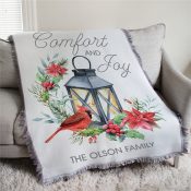 Personalized Comfort & Joy with Cardinal 50x60 Afghan Throw