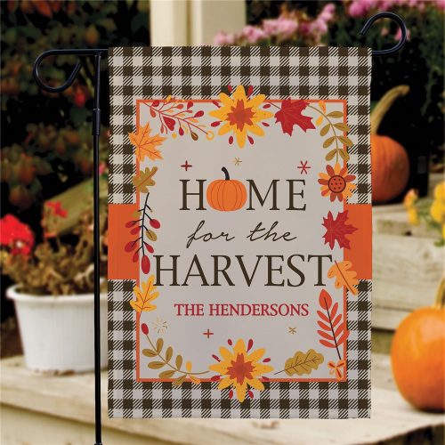 Personalized Home For The Harvest Garden Flag