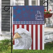 Personalized American Pride Garden Flag