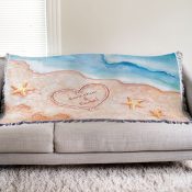 Personalized Shores Of Love Tapestry Throw